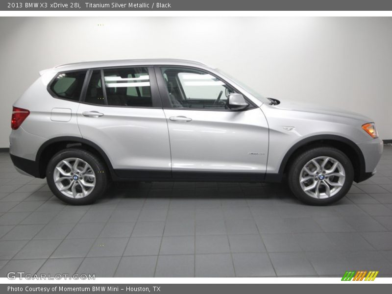 Titanium Silver Metallic / Black 2013 BMW X3 xDrive 28i