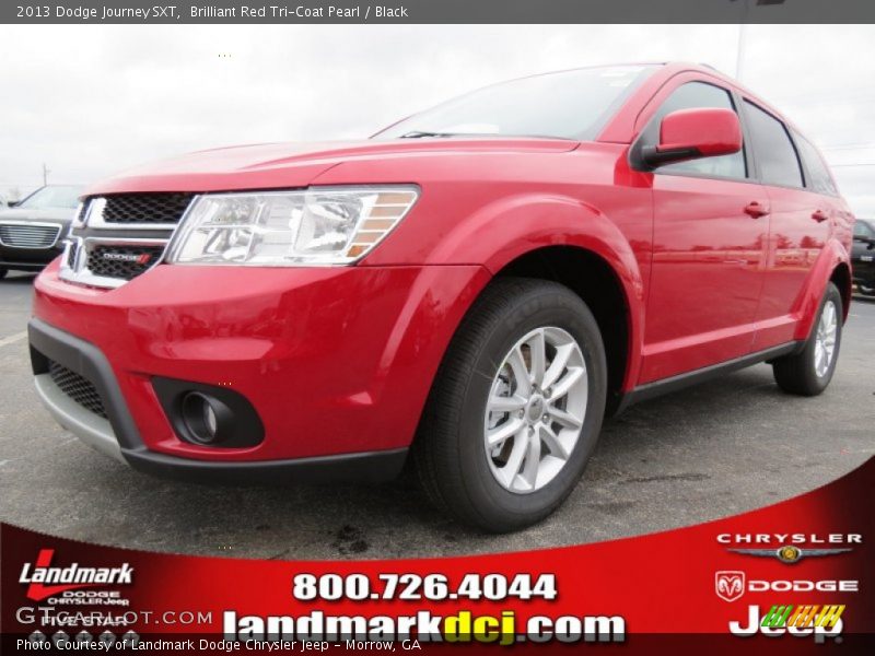 Brilliant Red Tri-Coat Pearl / Black 2013 Dodge Journey SXT