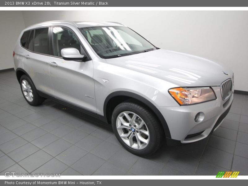 Titanium Silver Metallic / Black 2013 BMW X3 xDrive 28i
