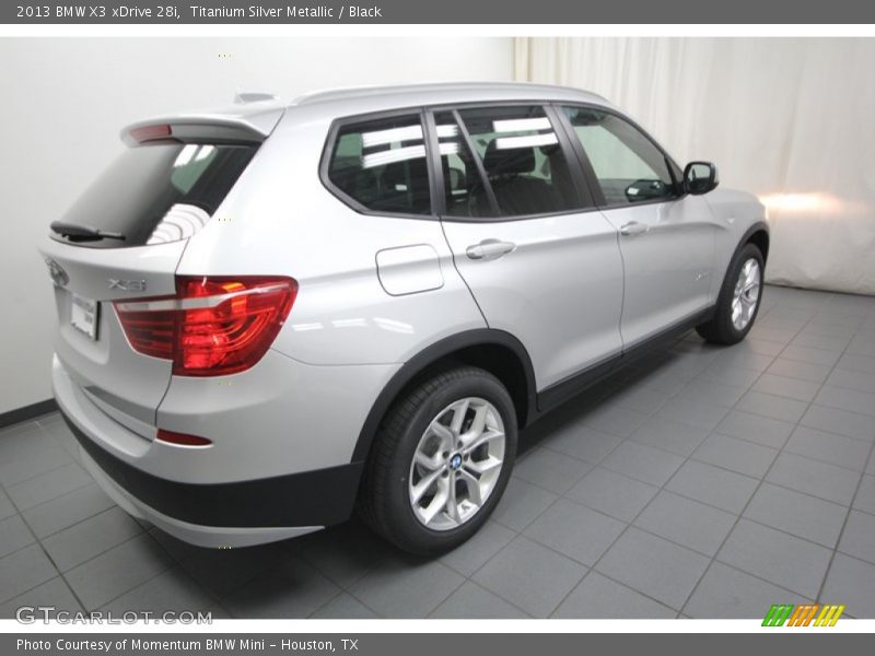 Titanium Silver Metallic / Black 2013 BMW X3 xDrive 28i
