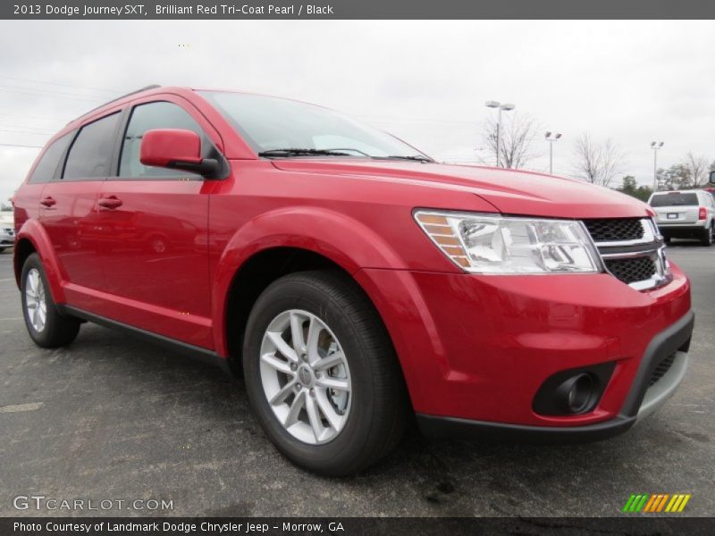 Brilliant Red Tri-Coat Pearl / Black 2013 Dodge Journey SXT