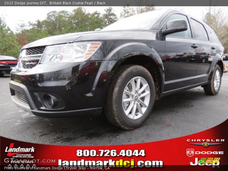 Brilliant Black Crystal Pearl / Black 2013 Dodge Journey SXT