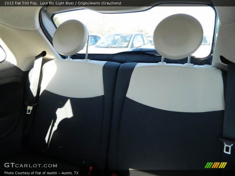 Luce Blu (Light Blue) / Grigio/Avorio (Gray/Ivory) 2013 Fiat 500 Pop