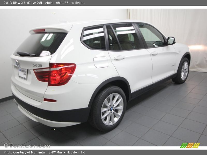 Alpine White / Sand Beige 2013 BMW X3 xDrive 28i