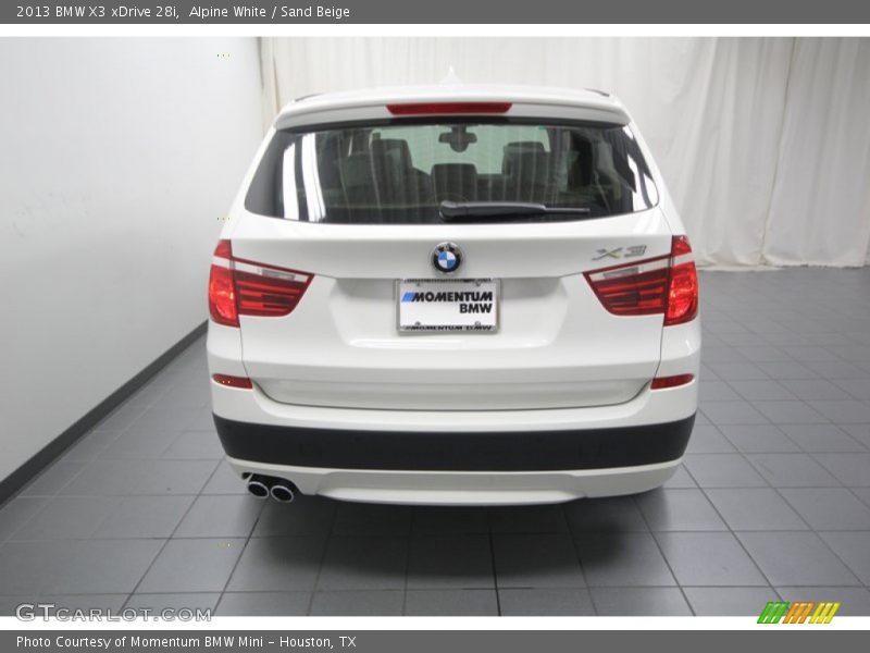 Alpine White / Sand Beige 2013 BMW X3 xDrive 28i