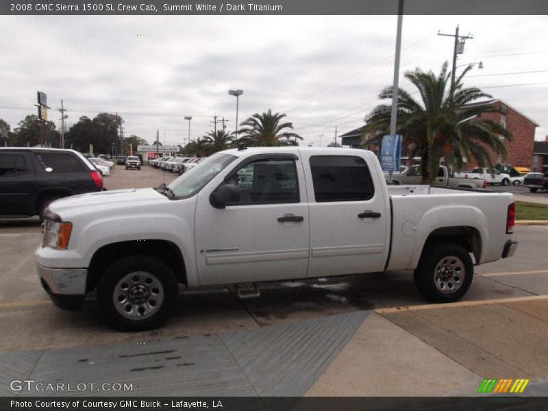 Summit White / Dark Titanium 2008 GMC Sierra 1500 SL Crew Cab
