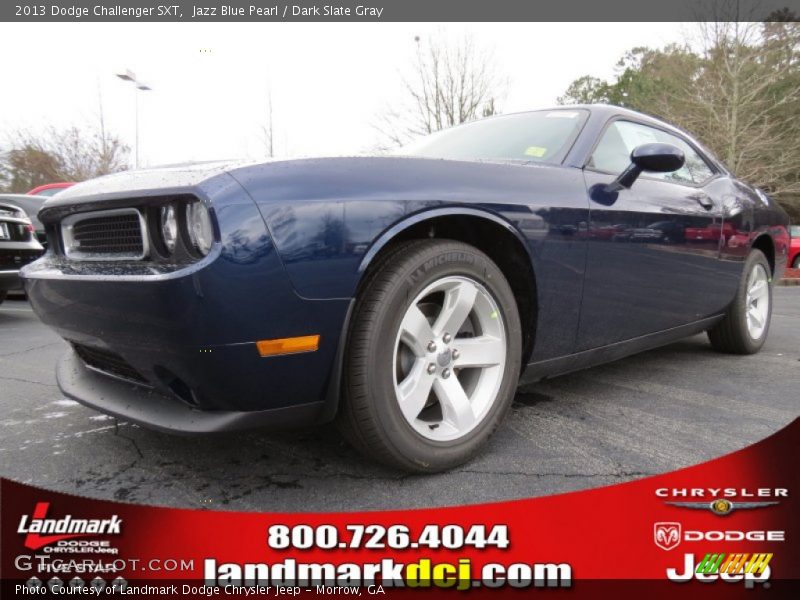 Jazz Blue Pearl / Dark Slate Gray 2013 Dodge Challenger SXT