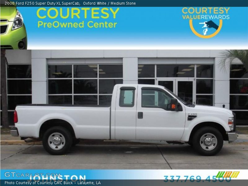 Oxford White / Medium Stone 2008 Ford F250 Super Duty XL SuperCab