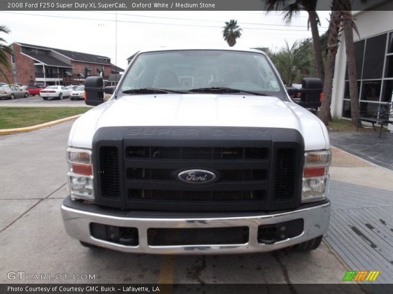 Oxford White / Medium Stone 2008 Ford F250 Super Duty XL SuperCab