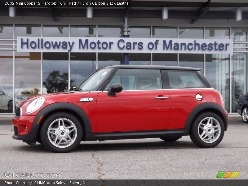 Chili Red / Punch Carbon Black Leather 2009 Mini Cooper S Hardtop