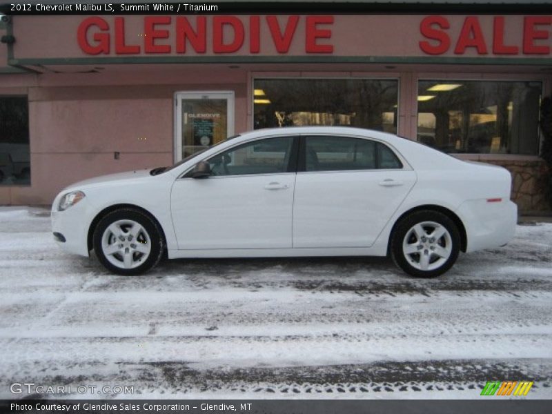 Summit White / Titanium 2012 Chevrolet Malibu LS