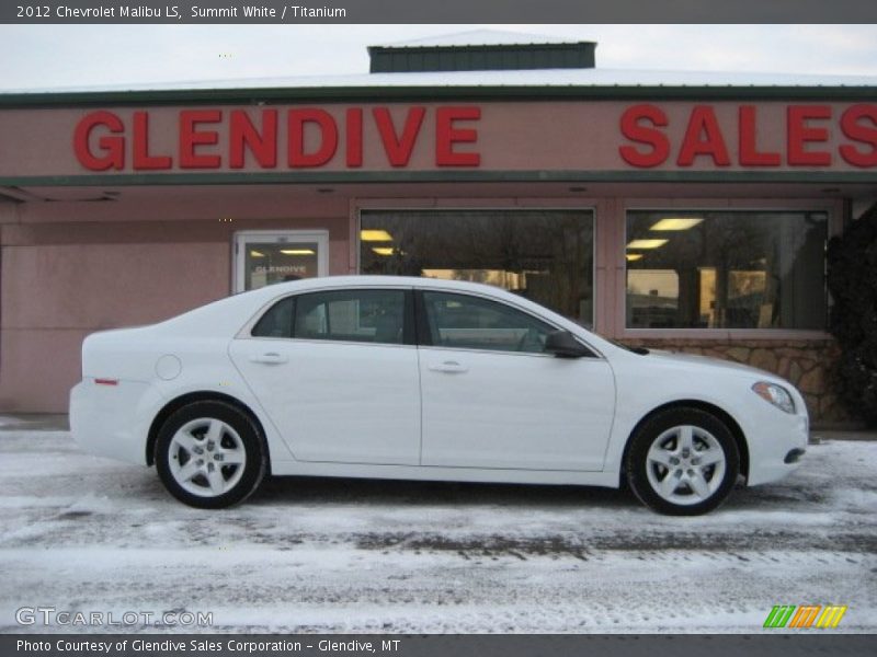 Summit White / Titanium 2012 Chevrolet Malibu LS