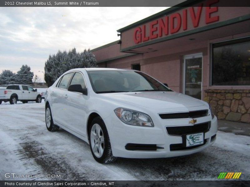 Summit White / Titanium 2012 Chevrolet Malibu LS