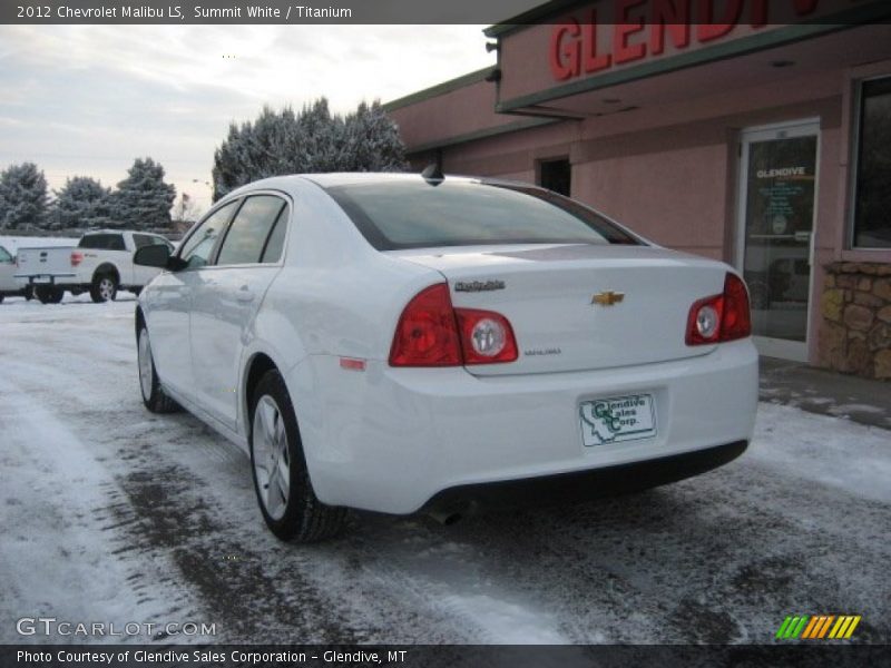Summit White / Titanium 2012 Chevrolet Malibu LS