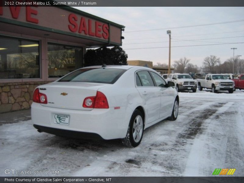Summit White / Titanium 2012 Chevrolet Malibu LS