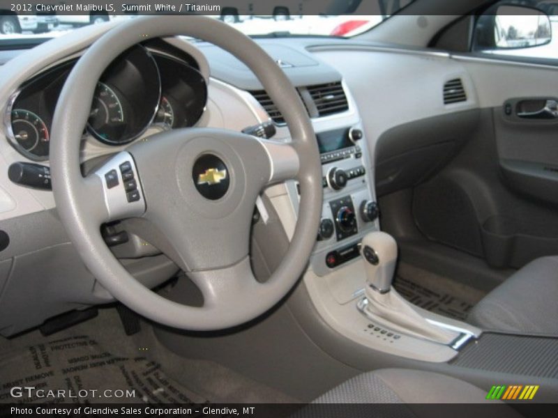 Summit White / Titanium 2012 Chevrolet Malibu LS