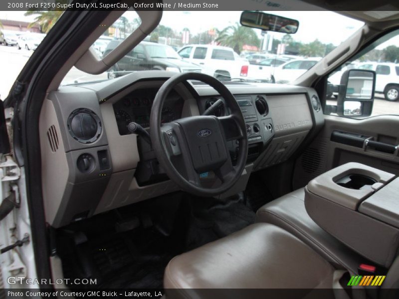 Oxford White / Medium Stone 2008 Ford F250 Super Duty XL SuperCab