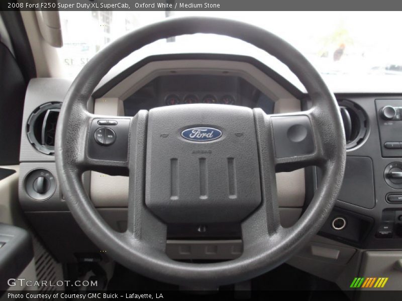 Oxford White / Medium Stone 2008 Ford F250 Super Duty XL SuperCab