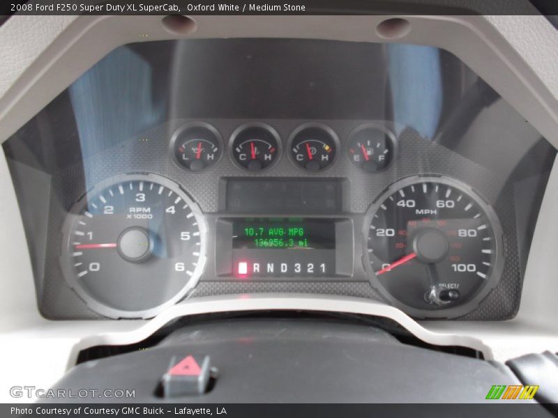 Oxford White / Medium Stone 2008 Ford F250 Super Duty XL SuperCab