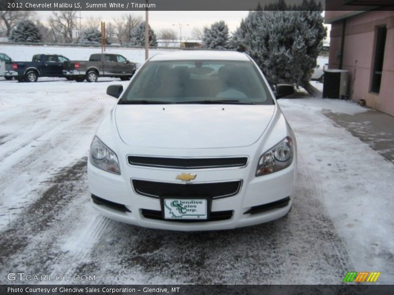 Summit White / Titanium 2012 Chevrolet Malibu LS