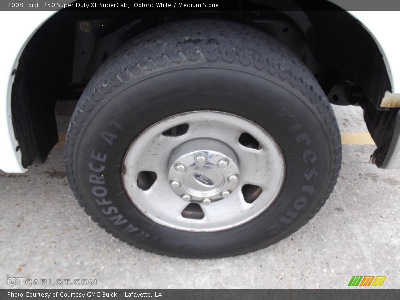 Oxford White / Medium Stone 2008 Ford F250 Super Duty XL SuperCab