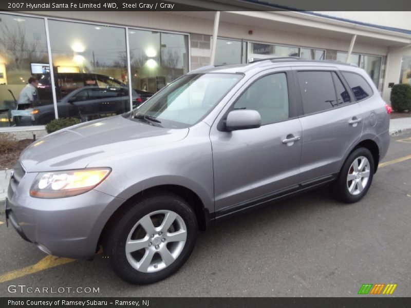 Steel Gray / Gray 2007 Hyundai Santa Fe Limited 4WD