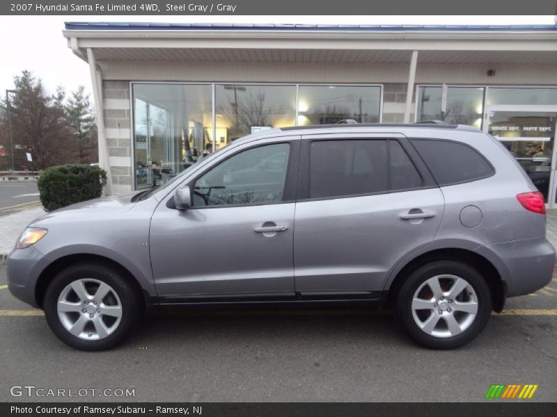 Steel Gray / Gray 2007 Hyundai Santa Fe Limited 4WD