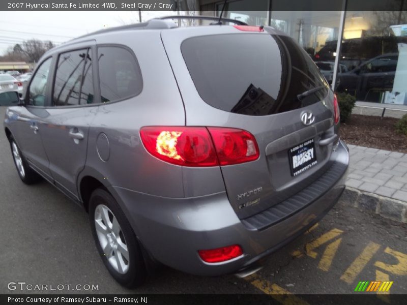 Steel Gray / Gray 2007 Hyundai Santa Fe Limited 4WD