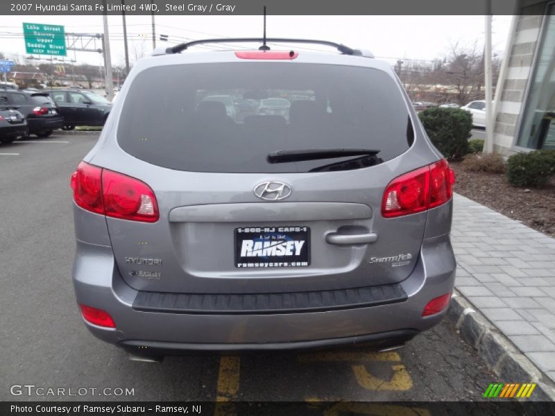 Steel Gray / Gray 2007 Hyundai Santa Fe Limited 4WD