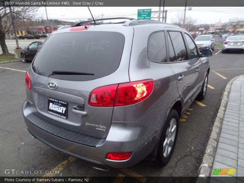 Steel Gray / Gray 2007 Hyundai Santa Fe Limited 4WD