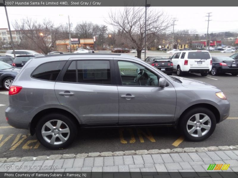 Steel Gray / Gray 2007 Hyundai Santa Fe Limited 4WD