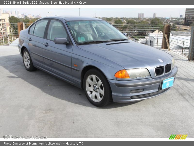 Steel Blue Metallic / Grey 2001 BMW 3 Series 325i Sedan