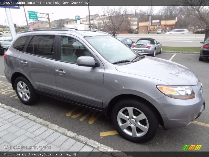 Steel Gray / Gray 2007 Hyundai Santa Fe Limited 4WD