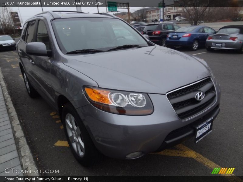 Steel Gray / Gray 2007 Hyundai Santa Fe Limited 4WD