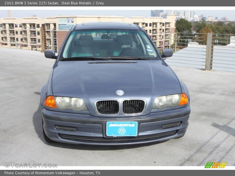 Steel Blue Metallic / Grey 2001 BMW 3 Series 325i Sedan