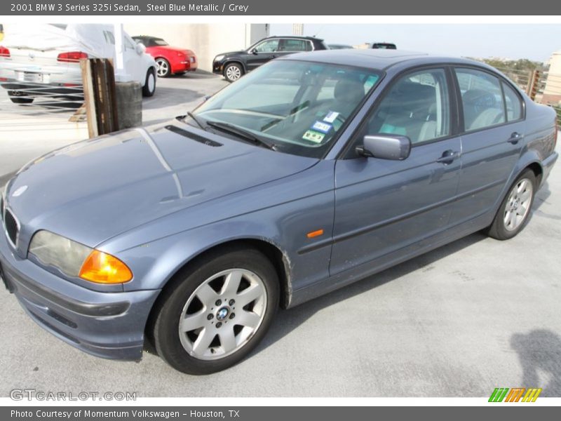 Steel Blue Metallic / Grey 2001 BMW 3 Series 325i Sedan