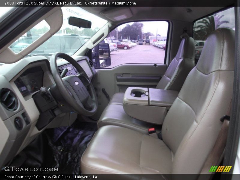 Oxford White / Medium Stone 2008 Ford F250 Super Duty XL Regular Cab