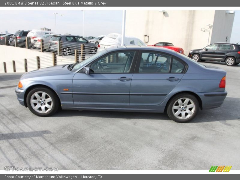 Steel Blue Metallic / Grey 2001 BMW 3 Series 325i Sedan