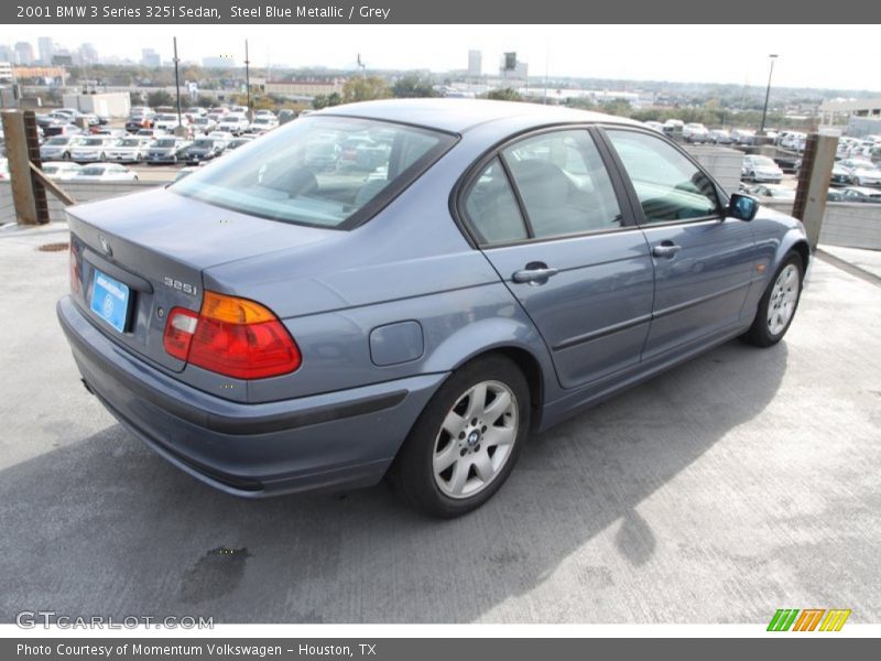 Steel Blue Metallic / Grey 2001 BMW 3 Series 325i Sedan
