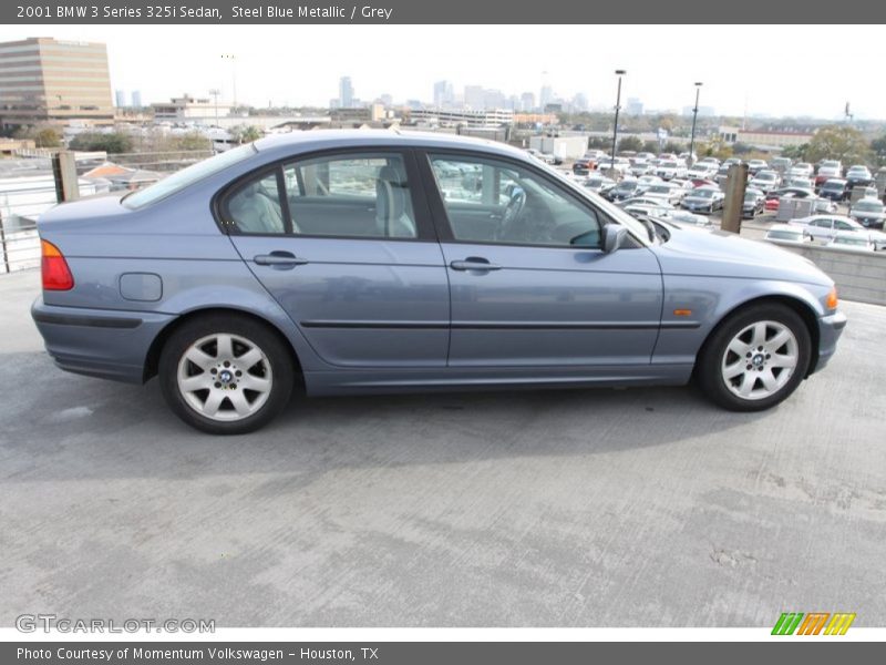 Steel Blue Metallic / Grey 2001 BMW 3 Series 325i Sedan