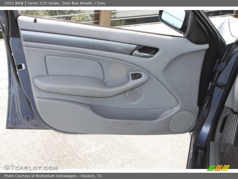 Steel Blue Metallic / Grey 2001 BMW 3 Series 325i Sedan