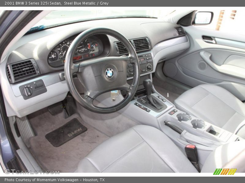 Steel Blue Metallic / Grey 2001 BMW 3 Series 325i Sedan
