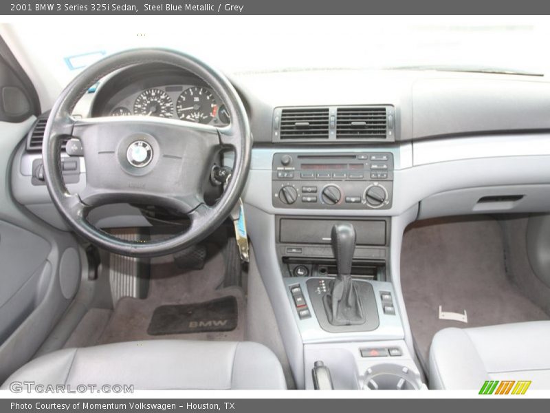 Steel Blue Metallic / Grey 2001 BMW 3 Series 325i Sedan