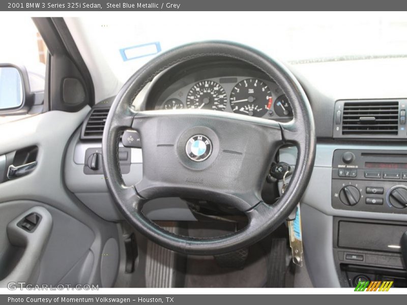Steel Blue Metallic / Grey 2001 BMW 3 Series 325i Sedan