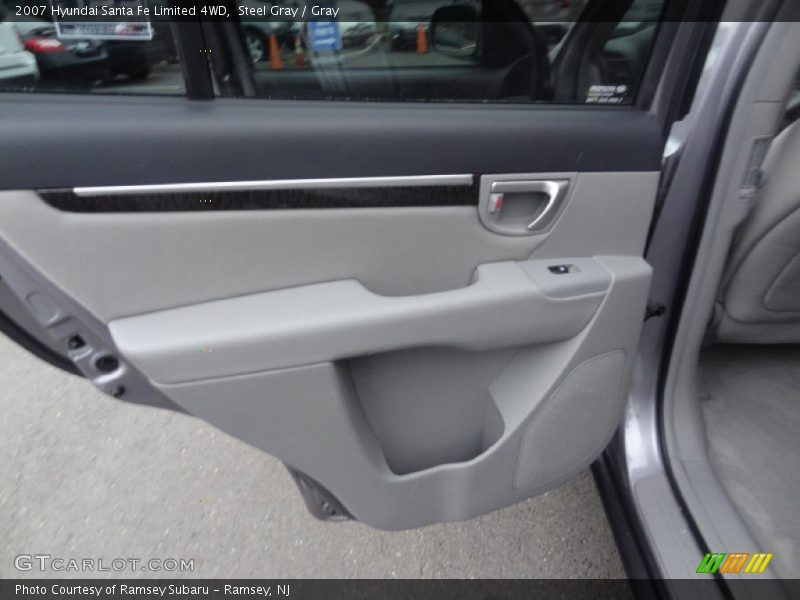 Steel Gray / Gray 2007 Hyundai Santa Fe Limited 4WD