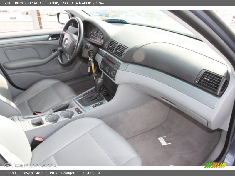 Steel Blue Metallic / Grey 2001 BMW 3 Series 325i Sedan