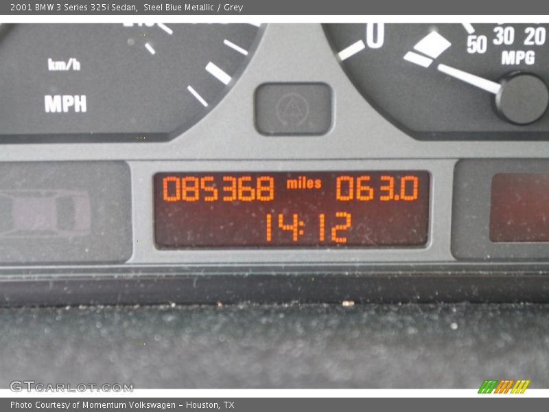 Steel Blue Metallic / Grey 2001 BMW 3 Series 325i Sedan