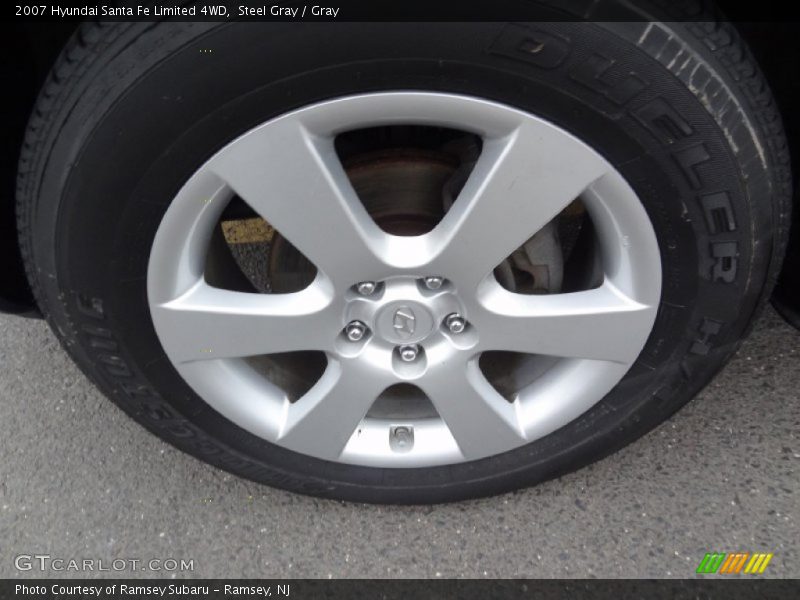 Steel Gray / Gray 2007 Hyundai Santa Fe Limited 4WD