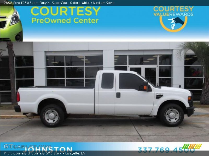 Oxford White / Medium Stone 2008 Ford F250 Super Duty XL SuperCab