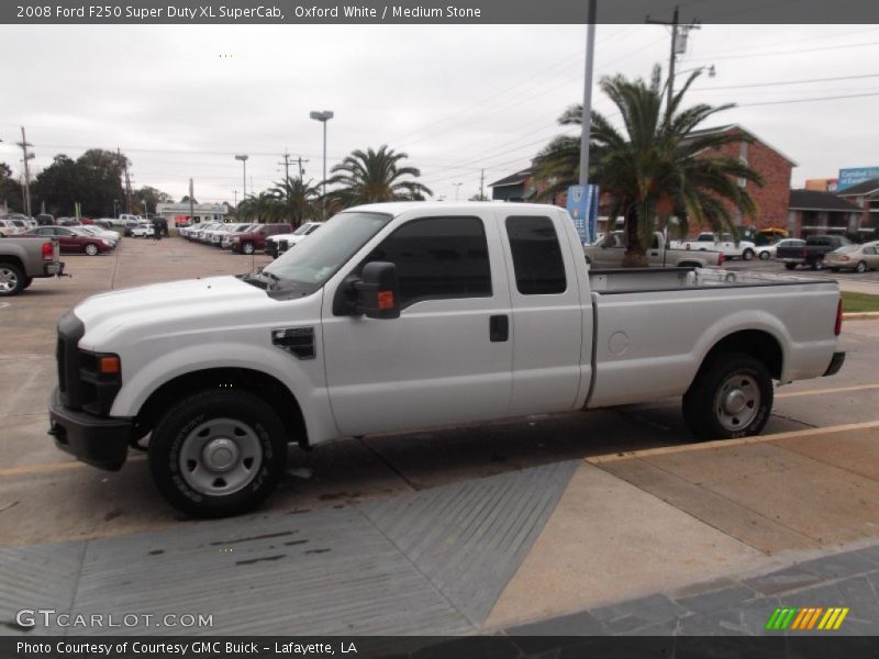 Oxford White / Medium Stone 2008 Ford F250 Super Duty XL SuperCab